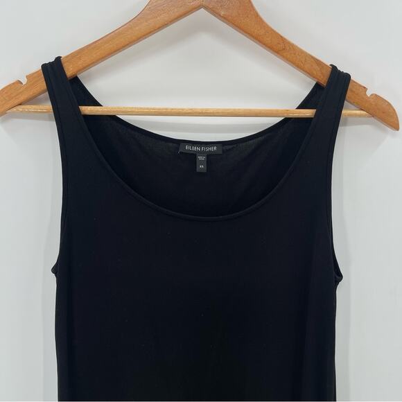 Eileen Fisher 100% Silk Longline Cami Tank Size XS Quiet Luxury Capsule Wardrobe - Picture 3 of 8